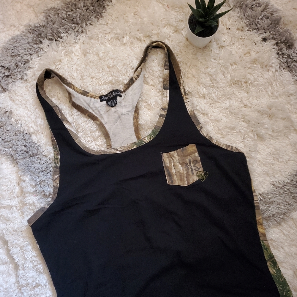 Metal Mulisha women's Real tree racer back tank L